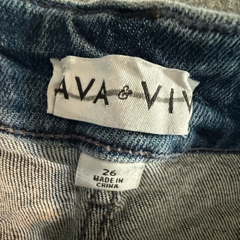 AVA & VIV High Rise Bermuda Shorts Size 49 Relaxed Fit Denim - Picture 8 of 13